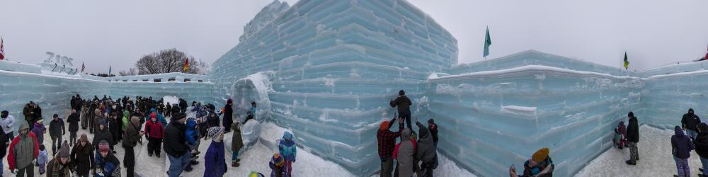 Saranac Lake Winter Carnival Ice Palace Inside Adirondacks USA