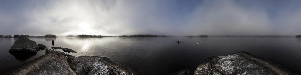 Lower Saranac Lake Gull Rock Adirondacks Usa