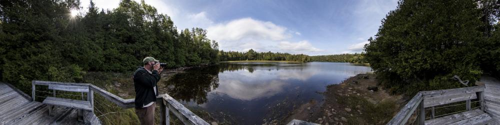 SUNY - ESF Adirondack Interpretive Center Rich Lake Deck | Adirondacks, USA